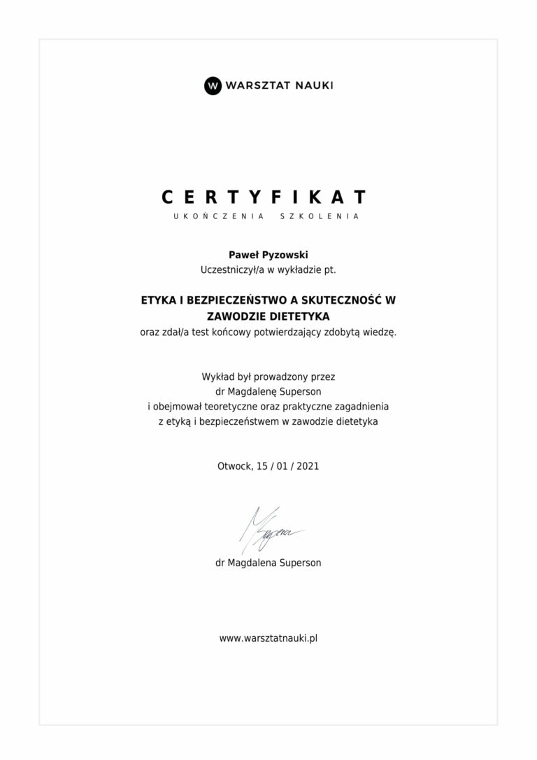 Odchudzanie Probiotyk dietetyk Paweł Pyzowski