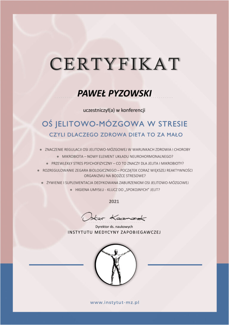 Odchudzanie probiotyk SIBO dietetyk Paweł Pyzowski