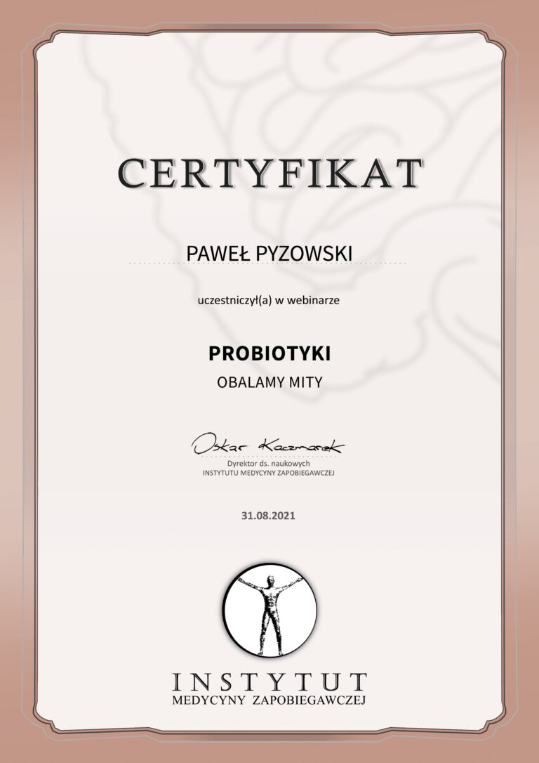 Odchudzanie probiotyk SIBO dietetyk Paweł Pyzowski