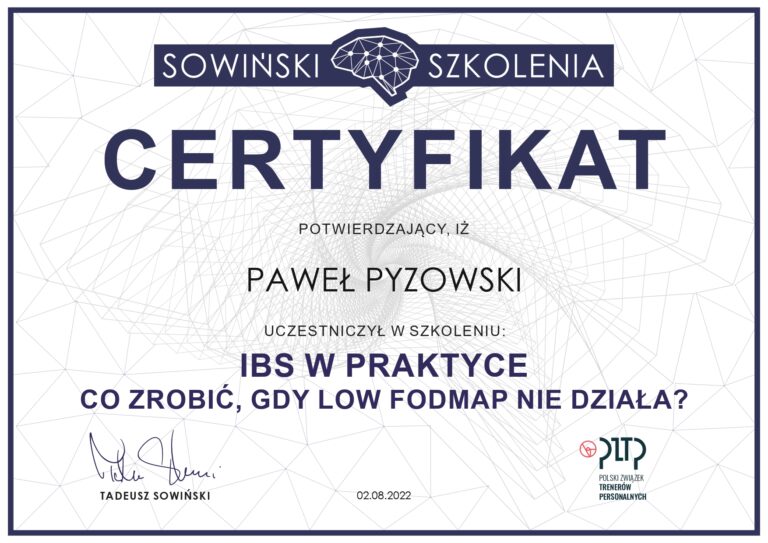 Odchudzanie IBS dietetyk Paweł Pyzowski