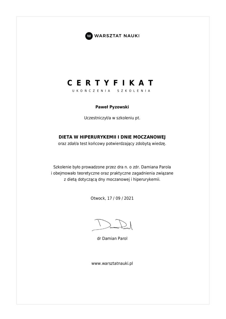 Odchudzanie dietetyk Paweł Pyzowski