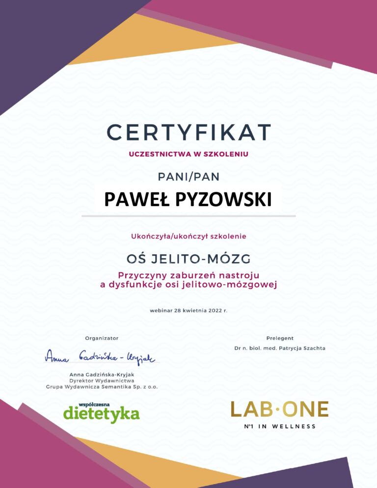 Odchudzanie Probiotyk dietetyk Paweł Pyzowski