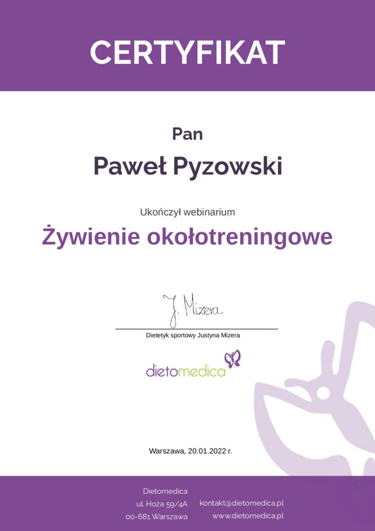 Odchudzanie dietetyk Paweł Pyzowski
