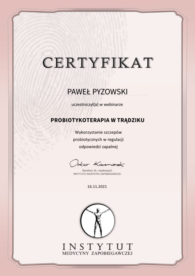 Odchudzanie Probiotyk dietetyk Paweł Pyzowski